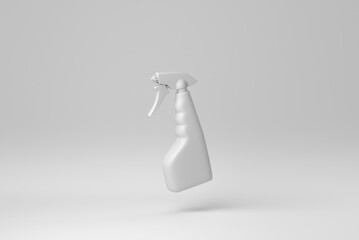 Blank bottles on white background. minimal concept. monochrome. 3D render.