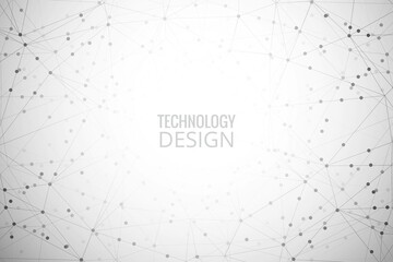 Abstract digital technology polygon concept background