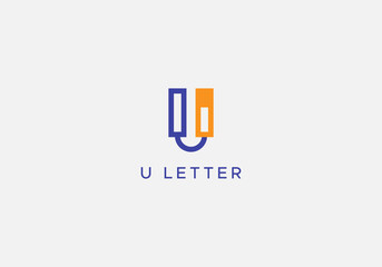 U Letter Logo Icon Design modern stylish creative vector Template