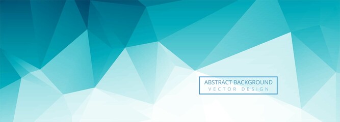 Abstract blue polygon banner design - obrazy, fototapety, plakaty
