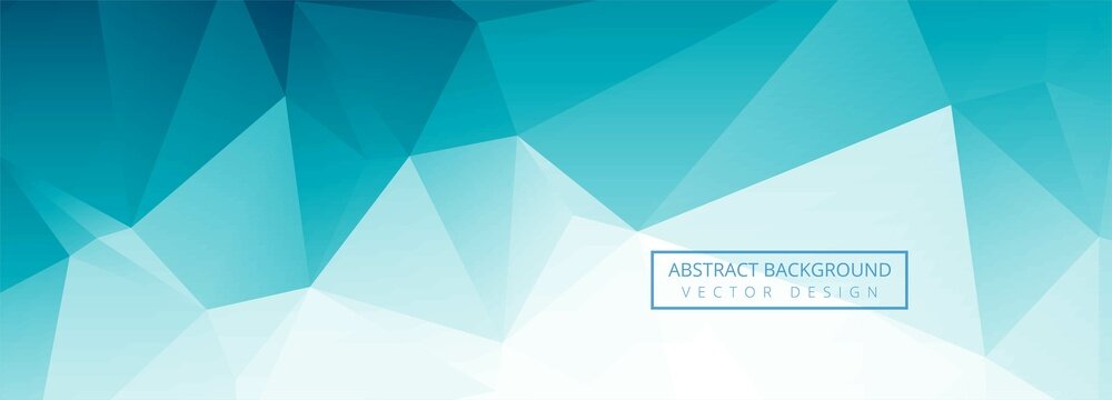 Abstract blue polygon banner design