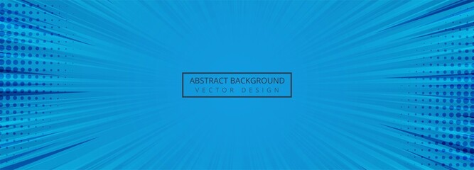 Abstract blue comic banner background