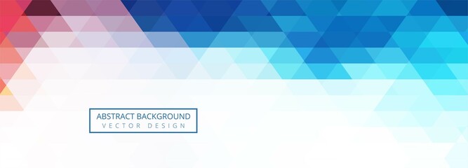 Modern colorful geometric shapes banner background