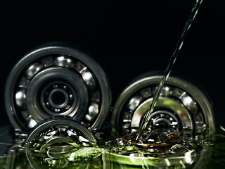 Ball bearing. Lubricating oil.