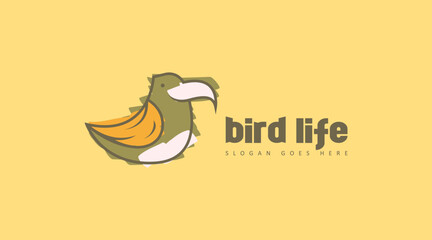 Simple and Unique Bird Logo Concept Vector. Animal Logo Template Vector