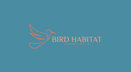 Simple and Unique Bird Logo Concept Vector. Animal Logo Template Vector