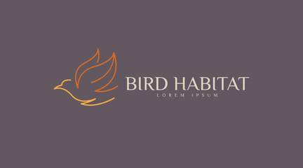 Simple and Unique Bird Logo Concept Vector. Animal Logo Template Vector