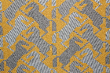 texture of jacquard fabric with geometric pattern