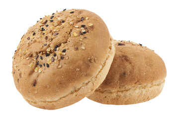 Burger buns isolated on white background.