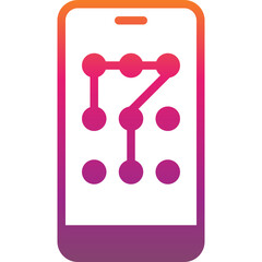 pattern lock gradient icon