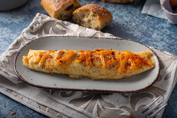 Egg omelette with cheddar