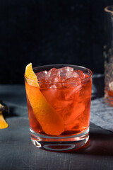 Boozy Refreshing Tequila La Rosita Negroni Cocktail