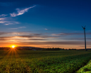 sunset in the field
