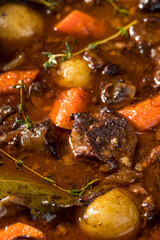 Obraz na płótnie Canvas Hearty Homemade Gourmet Beef Stew