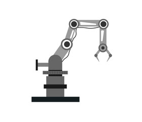 Automation Line Icon. Robotic technology concept, Robotic hand sign on white background.
