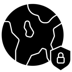 internet security solid icon