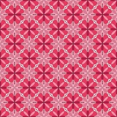 Red Floral Seamless Repeat Pattern