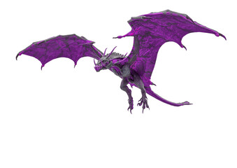 master dragon is flying in white background