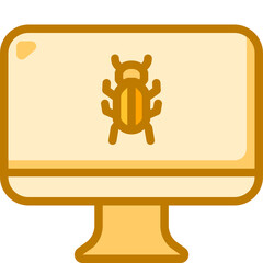 computer bug Two Tone icon