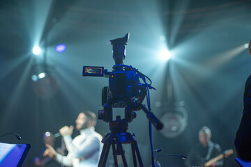 Fototapeta na wymiar studio camera at the concert.