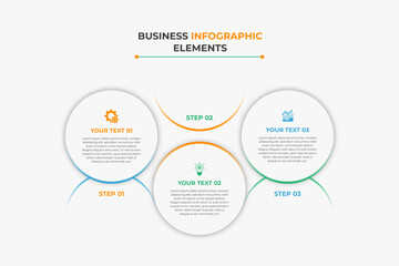 Business steps infographic template design