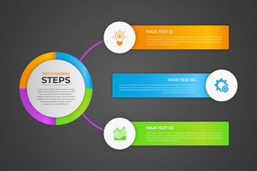 Business steps infographic template design