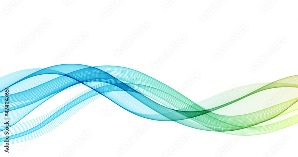 Aufkleber Vector abstract flowing wave lines background. Design element for presentation. website template