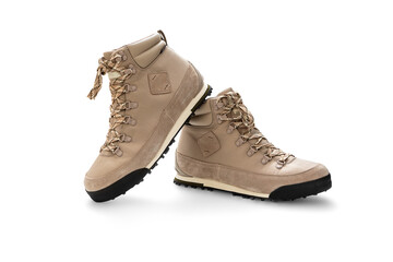 Pair of winter beige shoes