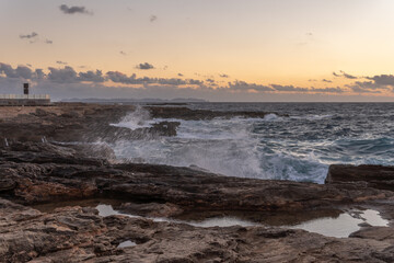 Sunset on a windy autumn day