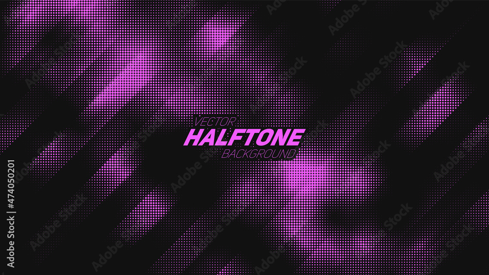 Poster abstract vector torn violet halftone background. scrathed dotted texture element.