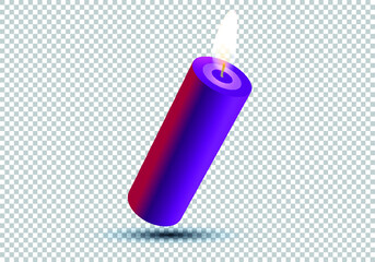 advent candle on white