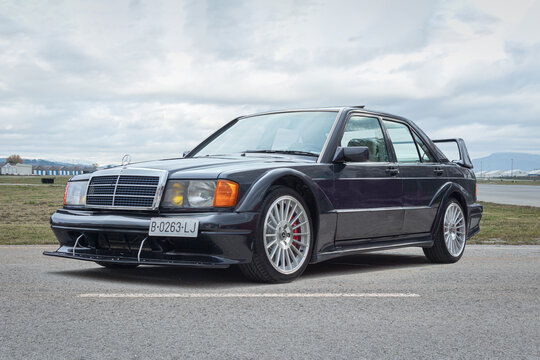 MONTMELO; SPAIN-OCTOBER 9; 2021: 1990 Mercedes-Benz 190 E 2.5 16V Evolution II (W201)