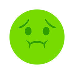 Nauseated Face emoji vector illustration