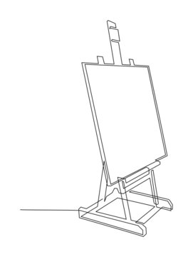 minimalist line art easel clip art preview