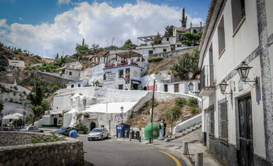 Fototapeta na wymiar Sacromonte, a traditional neighbourhood in the eastern area of Granada
