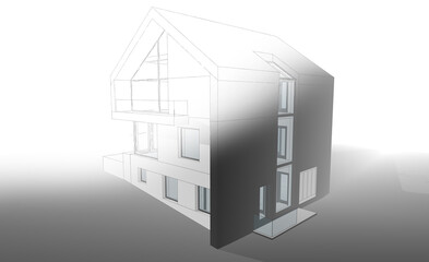 3d render of a house