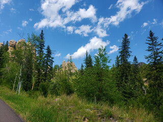 Views from the Needles Highway in Summer, South Dakota