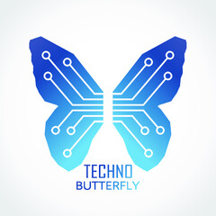 circuit board butterfly logo