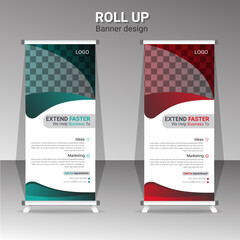 Business roll up banner template layout . Business Roll Up Set. Abstract modern roll up. Banner Template, Abstract Geometric Background vector.