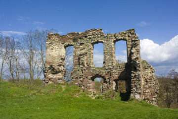 Ruins of the Buchach Castle in Buchach, Ukraine