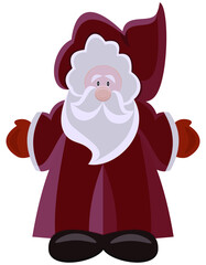  Santa Claus character For Christmas cards, banners, labels and labels. Vector illustration, isolated on white background.
