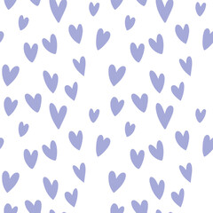 Obraz na płótnie Canvas Hand drawn doodle hearts seamless pattern. Valentine's day heart illustrations. Vector illustration