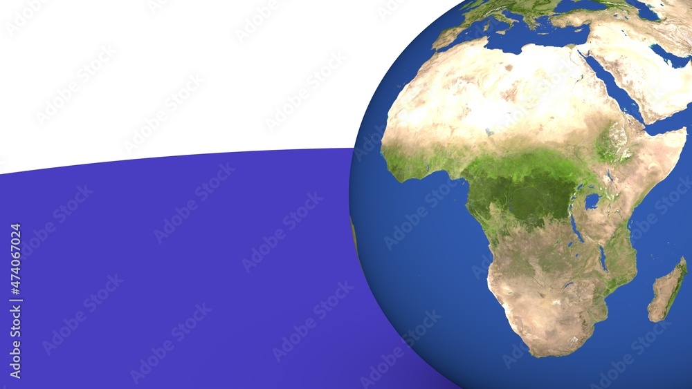 Poster planet earth on a colored background. rendering an image.