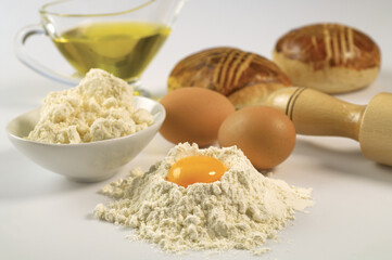 egg, flour, turkish pastry pogaca 