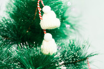 decoration on the Christmas tree,flowers.balls,concept Christmas and new year.Christmas card,background,calendar.