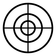 Aiming Reticle Flat Icon Isolated On White Background