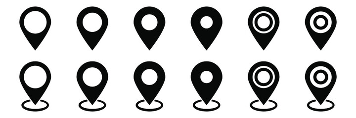 Maps pin. Location map icon.  Modern map markers. location pin sign.
