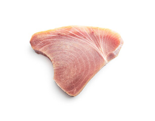 Raw tuna steak. Raw fish meat.