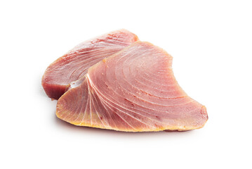 Raw tuna steak. Raw fish meat.