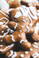 Homemade sweet christmas gingerbread cookies